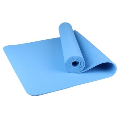 China Wholesale Custom Band Logo 1 Color Workout Non Slip Tape Yoga Mat With Bag For Adults Children Kids 8mm for sale