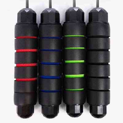 China Wholesale Custom Adjustable 5mm Sponge Fitness Logo Jump Rope For Workout Steel PVC for sale