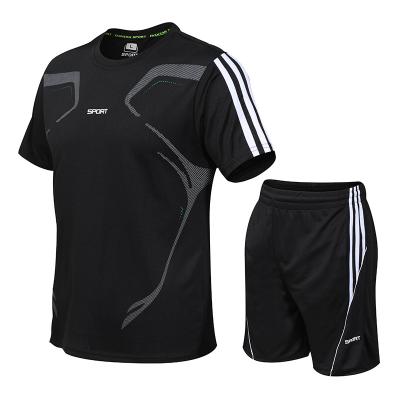 China 2021 Summer Oversize Fast dry Sport Suit Men's Casual Short T-shirt and Pant for sale