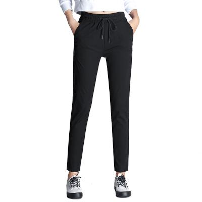 China Wholesale women elastic waist drawstring girls pants trousers jogger track pants for sale