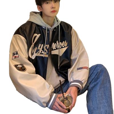 China OEM Customs emb patch high quality 100%cotton pullover oversized baseball Jacket for Men's for sale