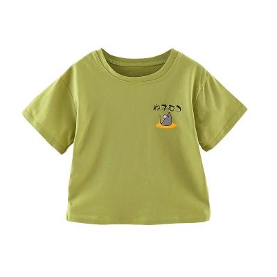 China OEM custom ladies promotion short sleeve printed t-shirt girls t-shirt kids clothes for sale