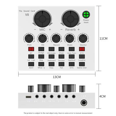 China Sound Effect Supporting External USB Surrounded Multi Live Microphone Sound Card Recording Studio Optical Interface 3Dspeaker For Computer PC Black Music Status for sale