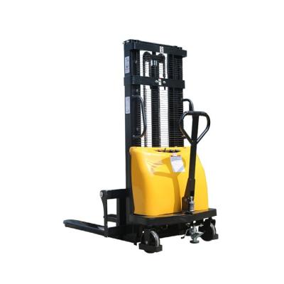 China Hotels Cheap Semi Electric Semi Electric Stacker Forklift Pallet Stacker for sale