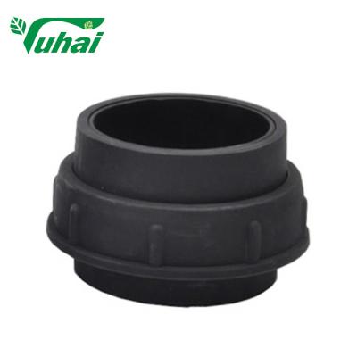 China Black Plastic Pipe Connectors , 365g Weight 89mm Caliber Plastic Pipe Joints for sale