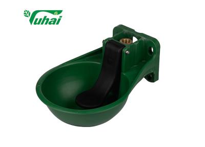 China PP Material Green Flat Tongue Animal Drinking Trough For Hose / Cow for sale