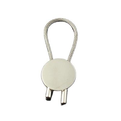 China Promotion & Gift Wire Rope Metal Round Key Chain for sale