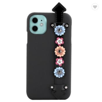 China 2021 New Design Luxury Leather Case Back Cover With Flower Style Strap for sale