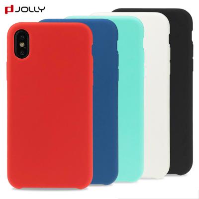 China Slim Microfiber Cloth Shockproof Cushion Liquid Silicone Phone Case For iPhone X Xs Max Silicone Case for sale