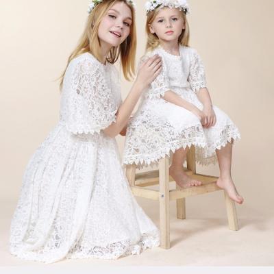 China Customize 2019 High Quality Hot Sale Mother Daughter Lace Dress for sale