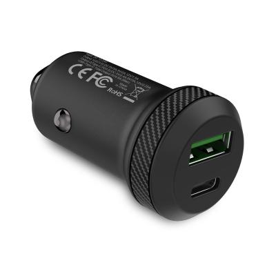 China Mobile Phone PD QC 3.0 Car Charger USB-C 2 Port Fast Car Charger For iPhone Samsung Huawei for sale