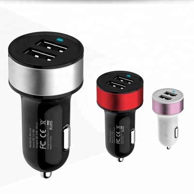 China WHOLESALE Portable Cell Phone 5V 2.1A Dual USB Car Charger Adapter for iPhone/iPad/iPhone 5/mobile phone for sale