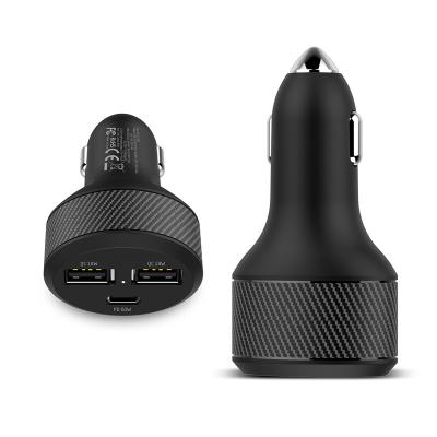 China Cyberpunk 84W SCP Black Universal OEM USB 3 Port Palladium Car Charger Adapter High Output Portable Triple Power Supply Black PPS Included for sale