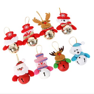 China 2021 Christmas Tree Ornaments Hanging Craft Supplies Santa Claus Snowman Elk Bear Toys Decoration New Year Gift for sale