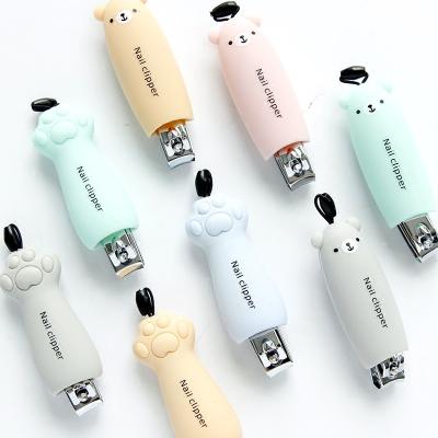 China Soft Silicone Finger Nail Clippers With Cute Animal Silicone Cover for sale