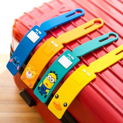 China Custom Soft PVC Travel Luggage Tag with Logo Travel Airline Luggage Tag Personalized for sale