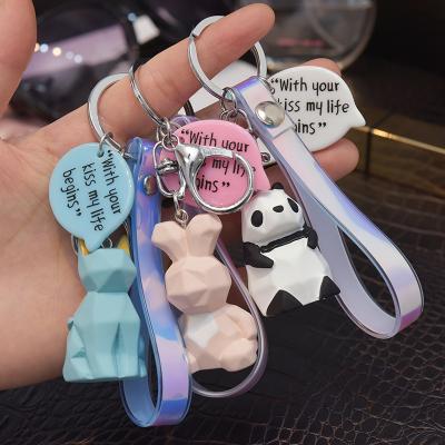 China Rubber Custom Design 3D Soft PVC Rubber Cartoon Animal Figure Rubber Head Chain for sale