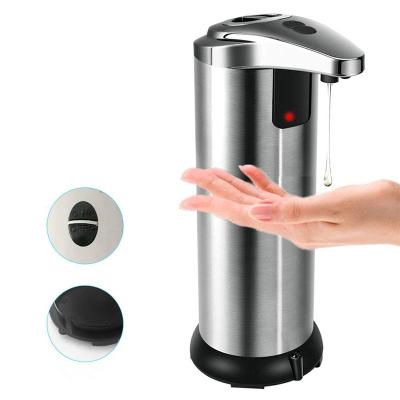 China Foam Free Automatic Soap Dispenser 250ml Stainless Steel Hands IR Sensor Touchless Liquid Soap Dispenser for sale