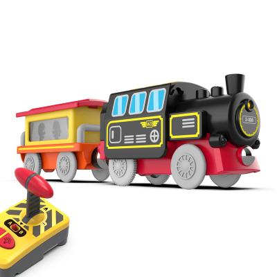 China Wooden Railway Sets Toy Unisex Remote Control Track Efficient Wholesale Children's Electric Model Train Car for sale