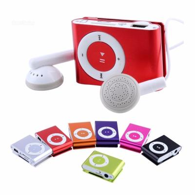 China Cut Mini Portable Metal Clip MP3 Player Mini Sport Portable Metal Clip Music Usb Mp3 Player for sale