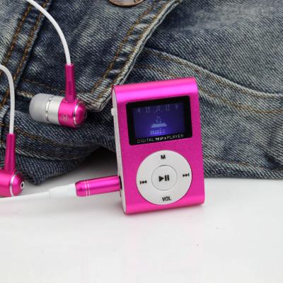 China FM Radio LCD Screen MP3 Mini Metal Clip Portable MP3 Player With TF/SD Card Slot Sports Mp3 Music Players Mic Walkman for sale