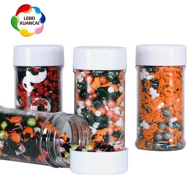 China Festive & Factory direct edible multi size pearlized confetti colorful eyeballs and bone mix style confetti in 85g bottle for Halloween for sale