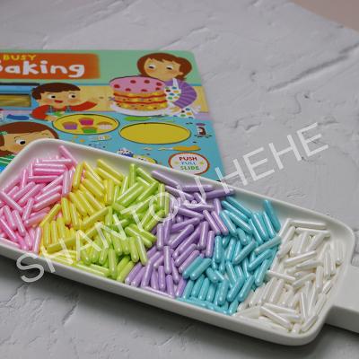 China Festive & Latest Design Edible Party Cheapest Price Wholesale Bakery Ingredients Sprinkles Colorful Sugar Rods Sugar Candy For Cake Decorating for sale