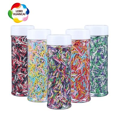 China Festive & Party factory direct mix color sugar edible pearl sprinkles colorful rainbow jimmies in 106g bottle for cake cupcake donut decoration for sale