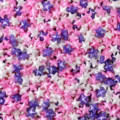 China Direct Wholesale Color Edible Confetti Bakery Decorating Ingredients Factory Mix Rainbow Shiny Stars in 1kg Bag for Bakery Decoration for sale