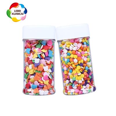 China Festive & Party 7 Color Confetti Candy Rainbow Direct Mix Edible Tablets In 85g Bottle Bakery Decorating Ingredients for sale