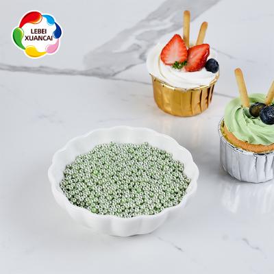 China Festive & Party Wholesale Cheapest Price Bakery Ingredients Eat Sprinkles Sliver Rainbow Color Super Sugar Beads Candy For Cake Decoration for sale