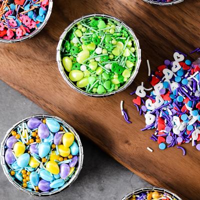 China Festive & Party factory direct mix edible molded blue red blue red colored candy mix in 85g bottle for Easter Day for sale