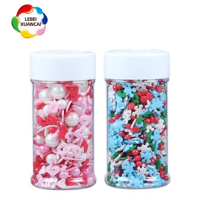 China Festive & Party 7 Color Confetti Candy Rainbow Direct Mix Edible Tablets In 85g Bottle Bakery Decorating Ingredients for sale