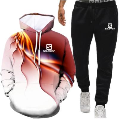 China QUICK DRY Men's Hoodie With 2021 Autumn And Winter Brand Sportswear Men's Casual Suits Two-pieceHooded Sweaters for sale