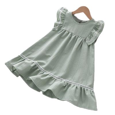 China Summer Casual Outfits Girls Anti-static Fashion Ruffles Cute Princess Clothes Dress Kids Costumes For Children for sale