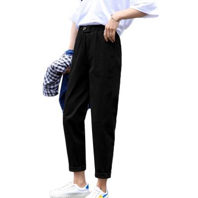 China 2021 High Waist Anti-Wrinkle Casual Pants Women Loose Spring Autumn Harem Pants Plus Size Nine Pants for sale