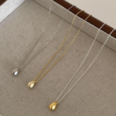 China New Fashion CLASSIC 18k Gold Plated 925 Sterling Sliver Necklace Waterd Drop Pendant Necklace for sale