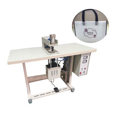 China Pneumatic Adjustable Double Head Spot Welding Machine Surgical Gown CR-SP Ear Loop Mask Handle Bag Nonwoven Bag Spot Welding Machine Ultrasonic Double Head for sale