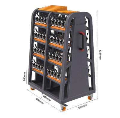 China Both sides machine support shelf with 4 wheels and handle all tools in one mobile design storage rack E5001 for sale