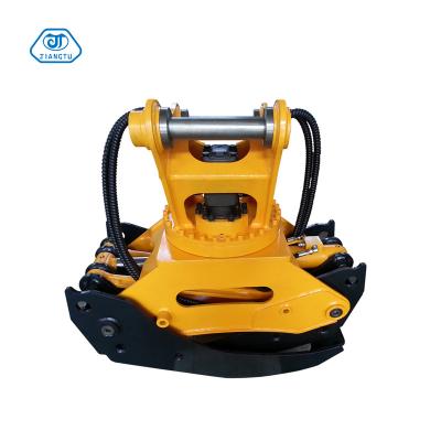 China Truss Construction Machinery Parts Turning Light Wood Grapple For 3-20ton Excavator for sale