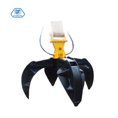 China Fixed Type Farms Hydraulic Scrap Bucket Grapple For Excavator for sale