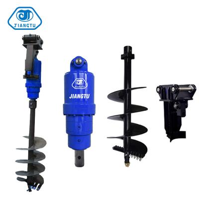 China JAINGTU Factory Digging Tools Drill Post Hole Digger Earth Auger For Excavator Skid Steer Backhoe for sale