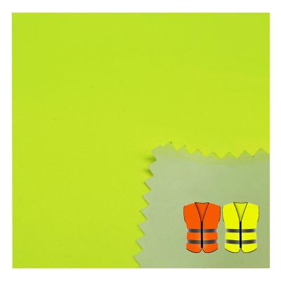 China Tear-Resistant Woven Oxford Scratching 100 Polyester Fluorescent Yellow Mini Hygiene 150D Material Worker Uniform Cloth for sale