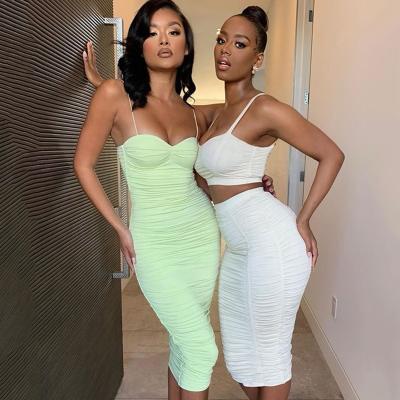 China 2021 New Design Breathable Women's Hot Erotic Sleeveless Body Suit Formal Dress Women Two Piece Set Casual Outfits for sale