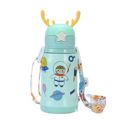 China Tumbler 400ml Kids Straw Cup Green Blue Yellow White Hot Selling304 Stainless Steel Kids Cup for sale