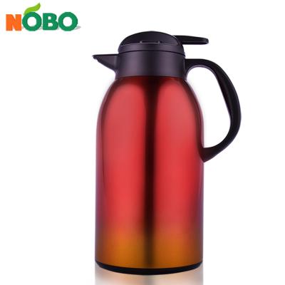 China PORTABLE Stainless Steel Kettle Tea Carafe Coffee Pot Pump Vacuum Jug Double Wall Insulated Flask for sale