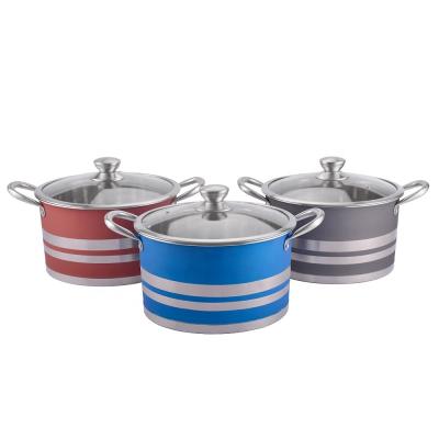 China Best Sustainable Quality 6pcs Used Restaurant Cooking Kitchenware Set Stainless Steel Soup Stock Large Pot for sale