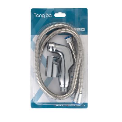 China No Needle TB-607 Stainless Steel Shower Hose ABS/PVC/Plastic Chrome Bidet Shattaf Sprayer Set for sale