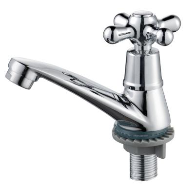 China Metered Faucets Tengbo Single Handle Cold Water Hand Wash Zinc Body Single Deck Mounted Basin Faucet Faucet For Bathroom for sale