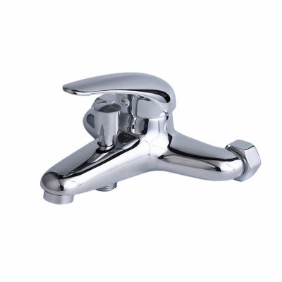 China MB152 Brass Wall Mounted Single Handle Slide Bar Lever Exposed Shower Column Bath Mixer Tap Faucet For Bathroom Tub Hot And Cold Water for sale